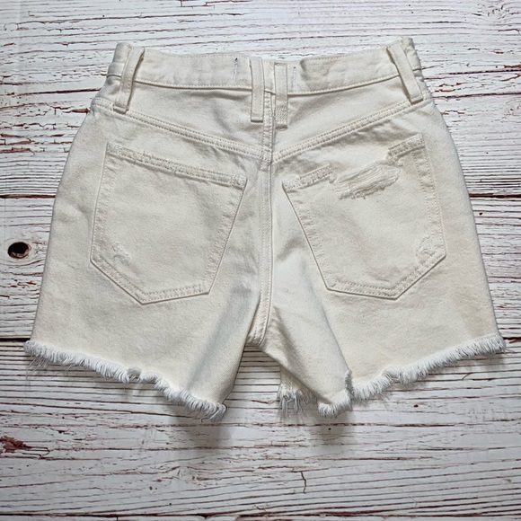 Free People We The Free Loving Good Vibrations Cut Off Jean Shorts Sz 24 - Picture 9 of 14